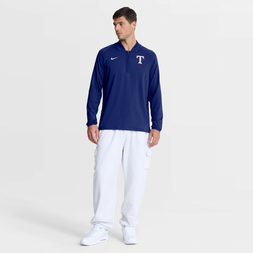Texas Rangers Authentic Collection Dri-FIT Raglan Half-Zip Pullover Royal