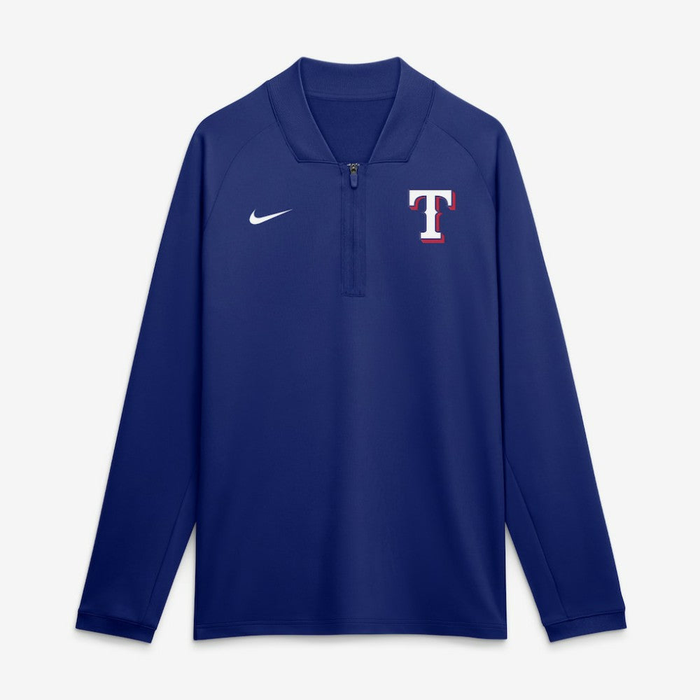 Texas Rangers Authentic Collection Dri-FIT Raglan Half-Zip Pullover Royal