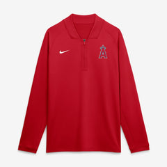 Los Angeles Angels Authentic Collection Dri-FIT Raglan Half-Zip Pullover Red