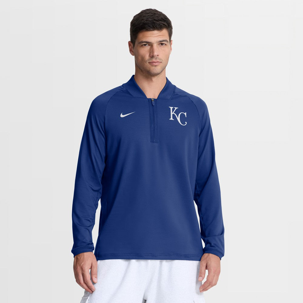 Kansas City Royals Authentic Collection Dri-FIT Raglan Half-Zip Pullover Royal