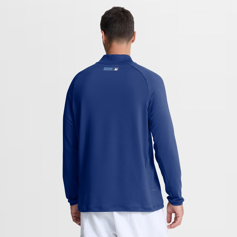 Kansas City Royals Authentic Collection Dri-FIT Raglan Half-Zip Pullover Royal