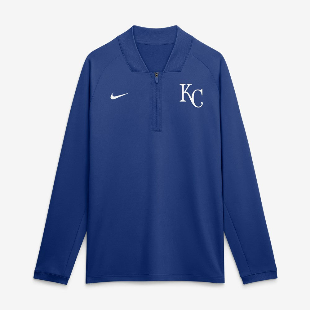 Kansas City Royals Authentic Collection Dri-FIT Raglan Half-Zip Pullover Royal