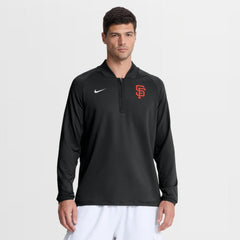San Francisco Giants Authentic Collection Dri-FIT Raglan Half-Zip Pullover Black