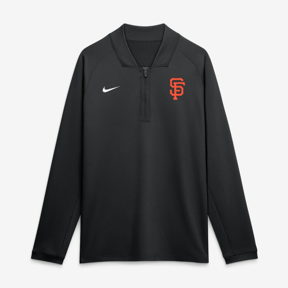 San Francisco Giants Authentic Collection Dri-FIT Raglan Half-Zip Pullover Black