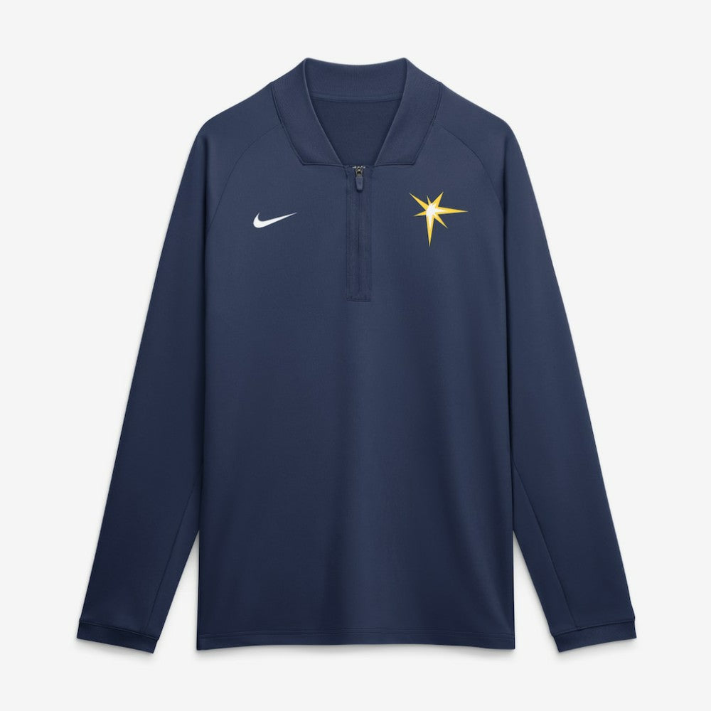 Tampa Bay Rays Authentic Collection Dri-FIT Raglan Half-Zip Pullover Navy