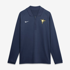 Tampa Bay Rays Authentic Collection Dri-FIT Raglan Half-Zip Pullover Navy