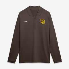 San Diego Padres Authentic Collection Dri-FIT Raglan Half-Zip Pullover Brown