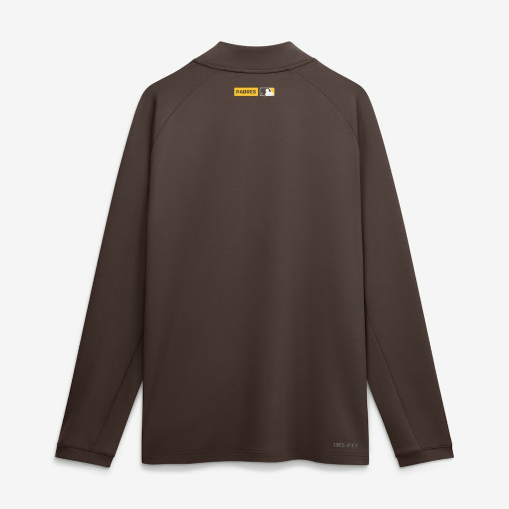 San Diego Padres Authentic Collection Dri-FIT Raglan Half-Zip Pullover Brown