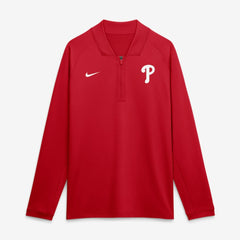 Philadelphia Phillies Authentic Collection Dri-FIT Raglan Half-Zip Pullover Red