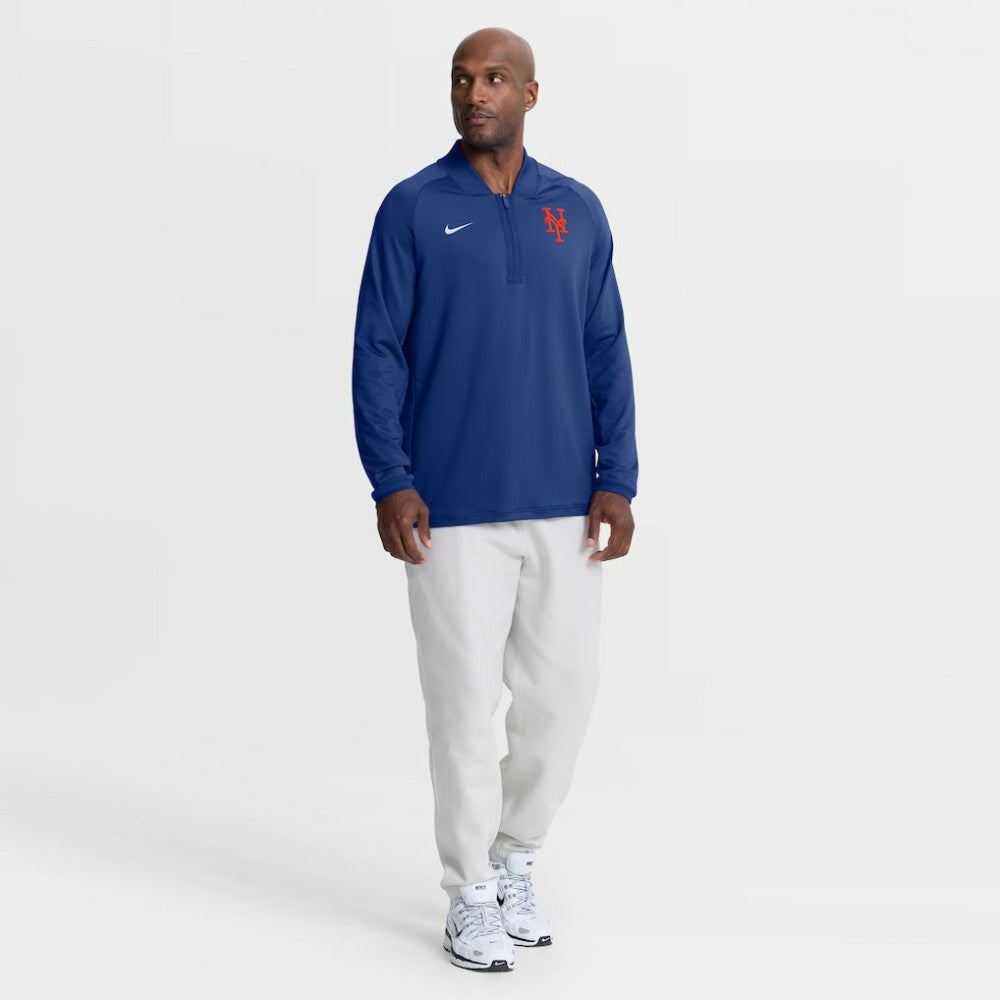 New York Mets Authentic Collection Dri-FIT Raglan Half-Zip Pullover Royal