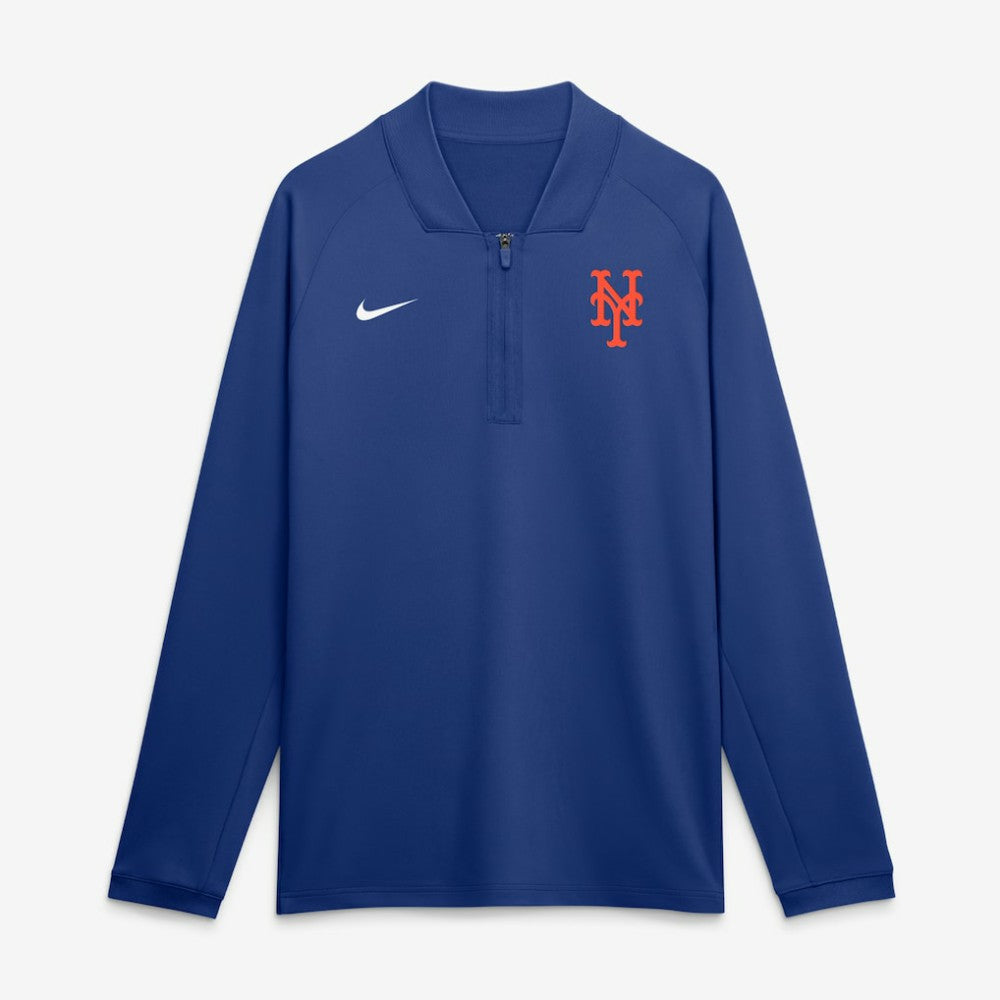 New York Mets Authentic Collection Dri-FIT Raglan Half-Zip Pullover Royal