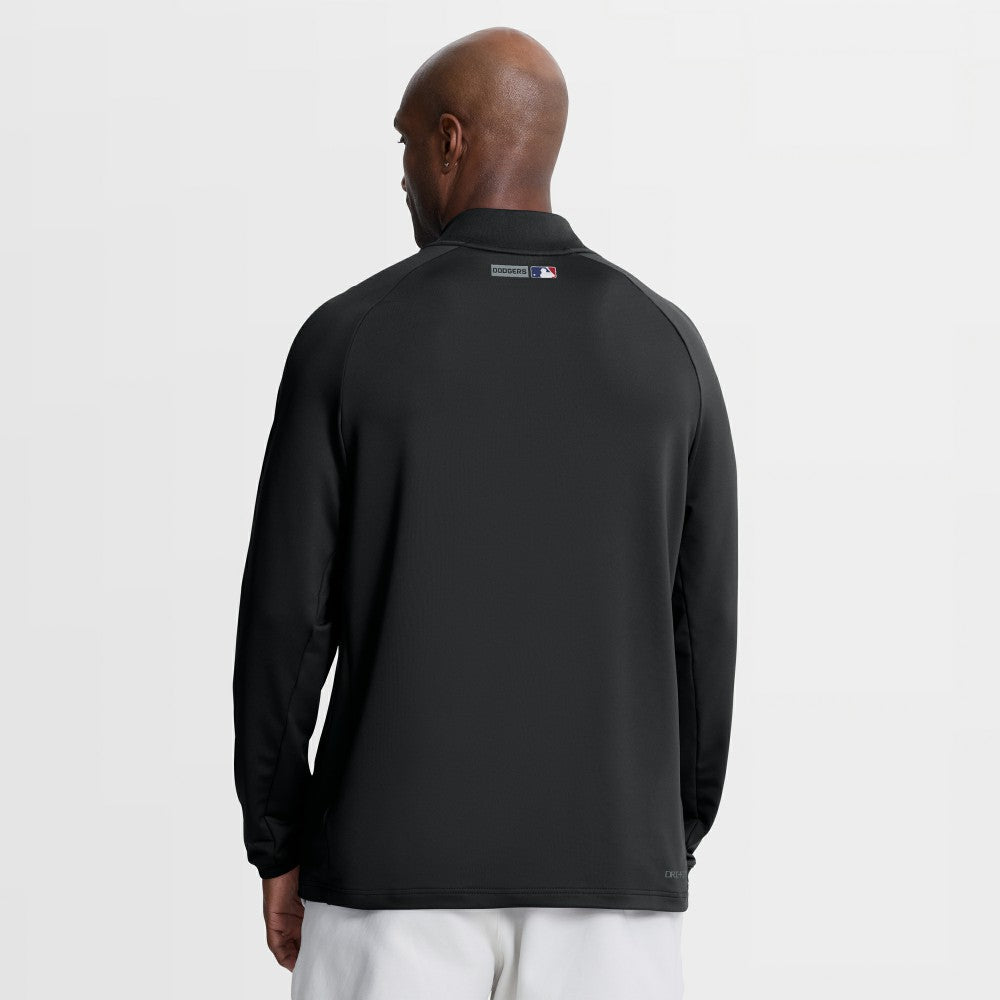 Los Angeles Dodgers Authentic Collection Dri-FIT Raglan Half-Zip Pullover Black