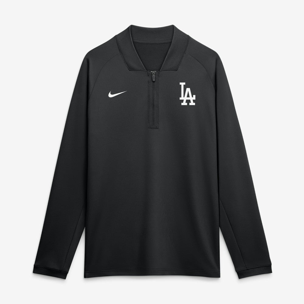 Los Angeles Dodgers Authentic Collection Dri-FIT Raglan Half-Zip Pullover Black