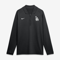 Los Angeles Dodgers Authentic Collection Dri-FIT Raglan Half-Zip Pullover Black