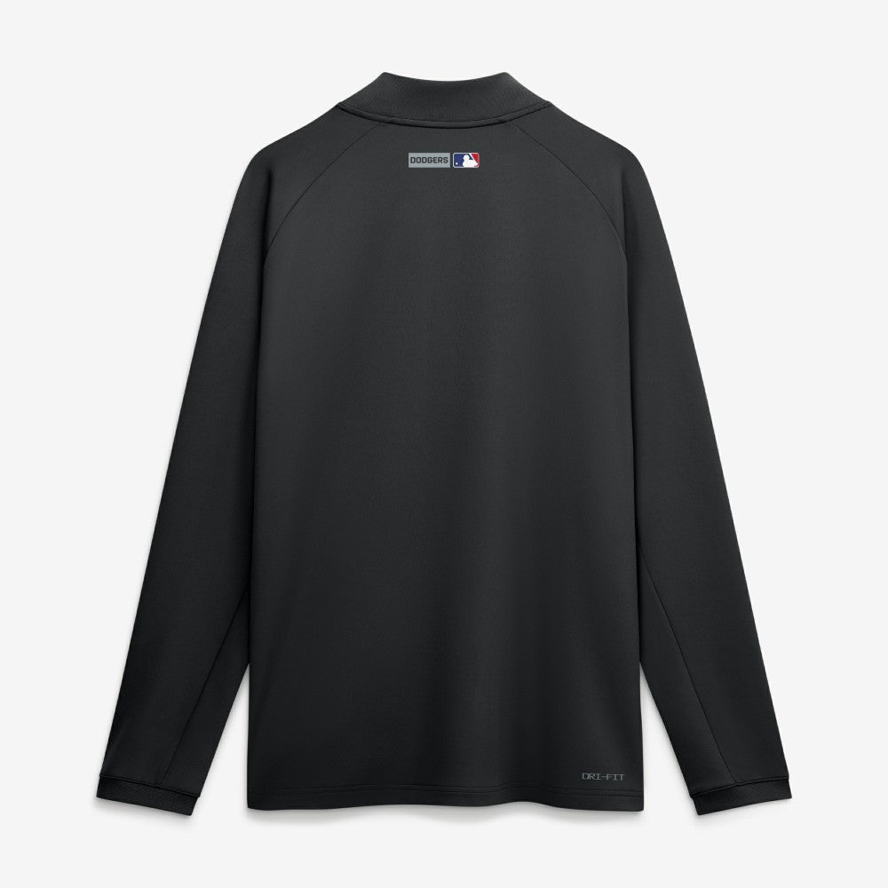 Los Angeles Dodgers Authentic Collection Dri-FIT Raglan Half-Zip Pullover Black