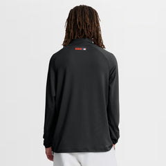 New York Mets Authentic Collection Dri-FIT Raglan Half-Zip Pullover Black