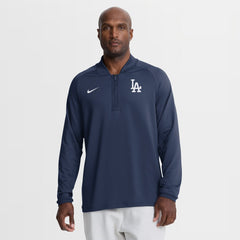 Los Angeles Dodgers Authentic Collection Dri-FIT Raglan Half-Zip Pullover Navy