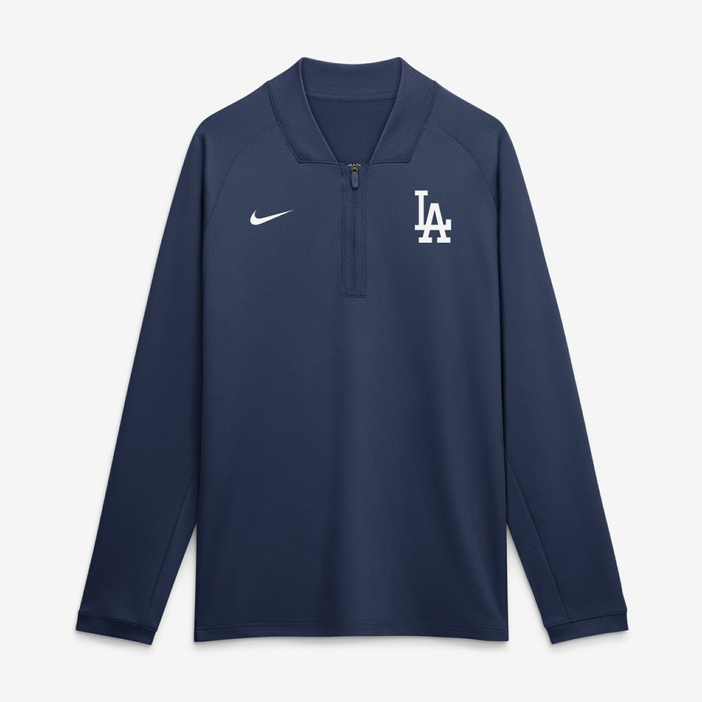 Los Angeles Dodgers Authentic Collection Dri-FIT Raglan Half-Zip Pullover Navy