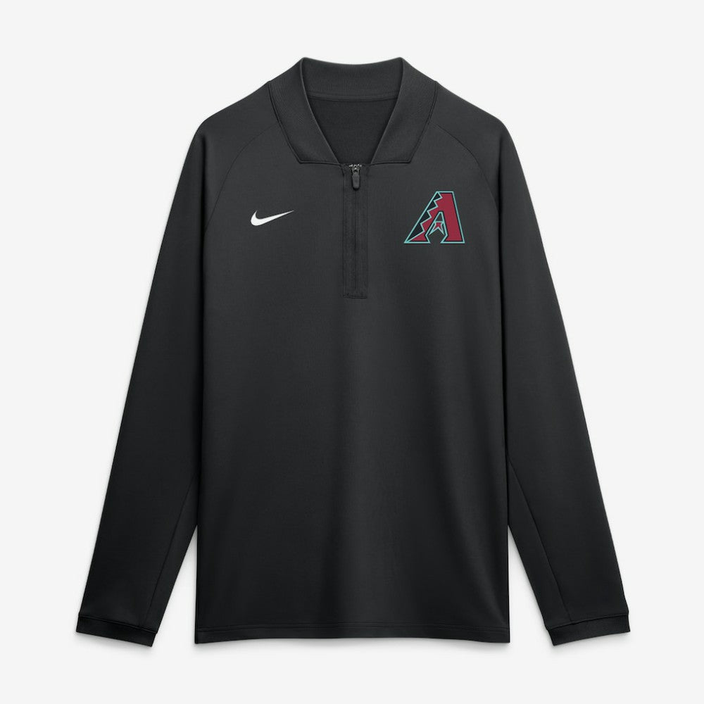 Arizona Diamondbacks Authentic Collection Dri-FIT Raglan Half-Zip Pullover Black