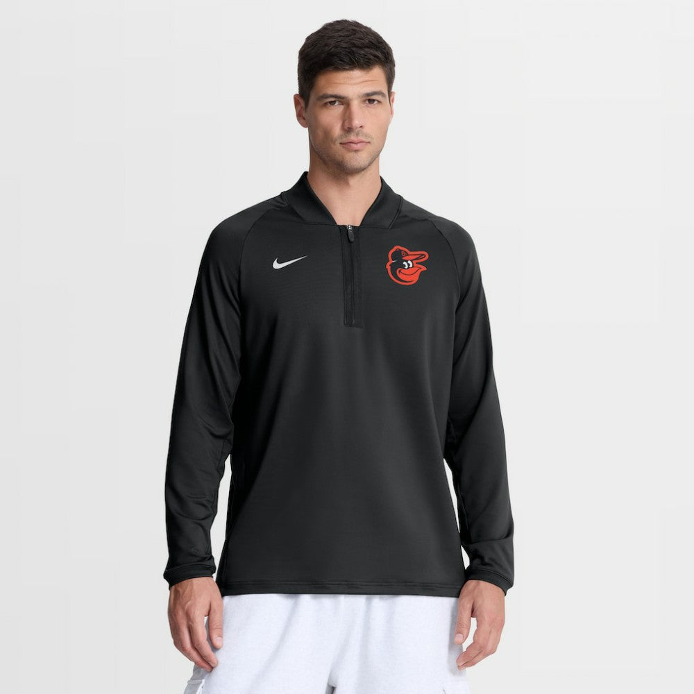 Baltimore Orioles Authentic Collection Dri-FIT Raglan Half-Zip Pullover Black