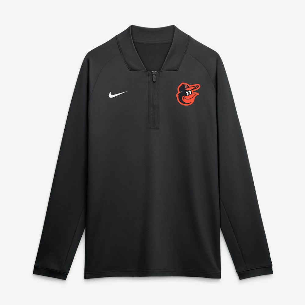 Baltimore Orioles Authentic Collection Dri-FIT Raglan Half-Zip Pullover Black