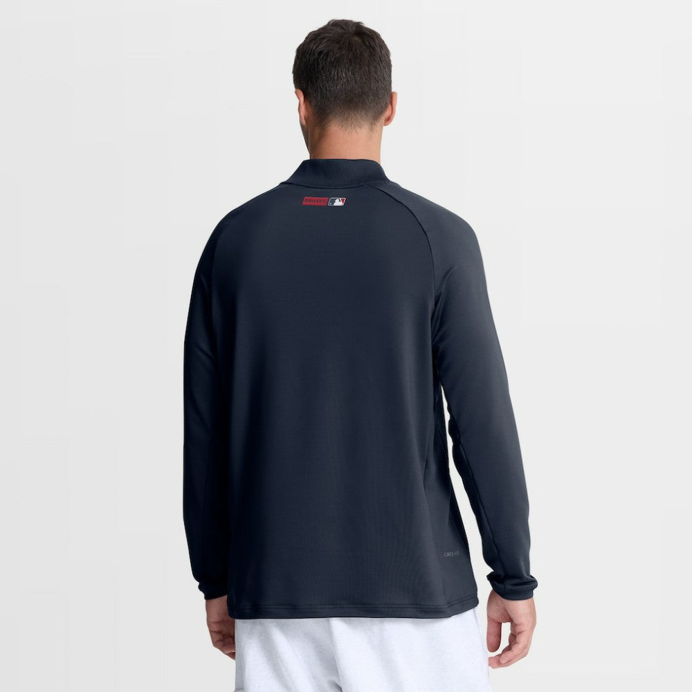 Atlanta Braves Authentic Collection Dri-FIT Raglan Half-Zip Pullover Navy