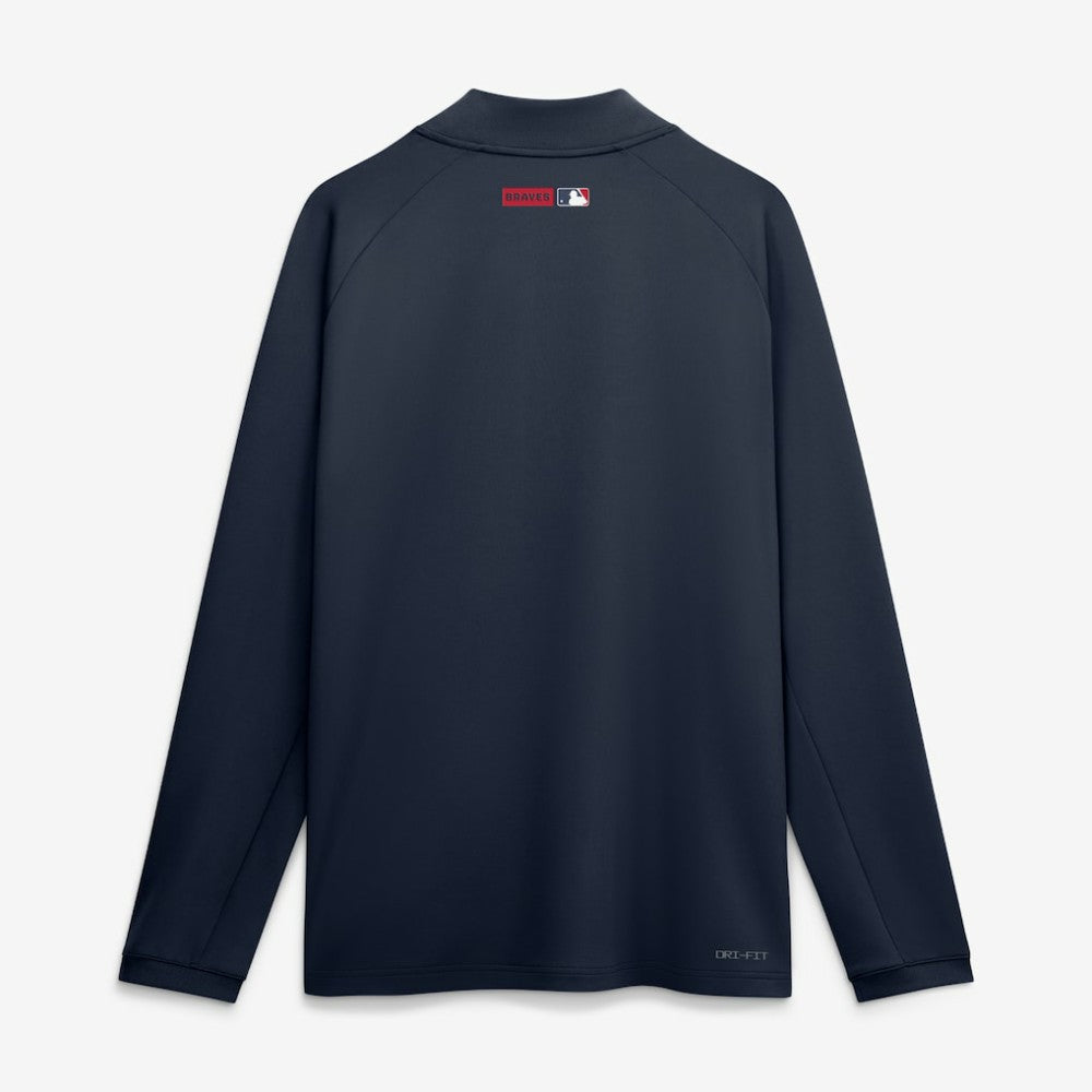 Atlanta Braves Authentic Collection Dri-FIT Raglan Half-Zip Pullover Navy