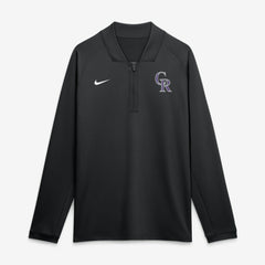 Colorado Rockies Authentic Collection Dri-FIT Raglan Half-Zip Pullover Black