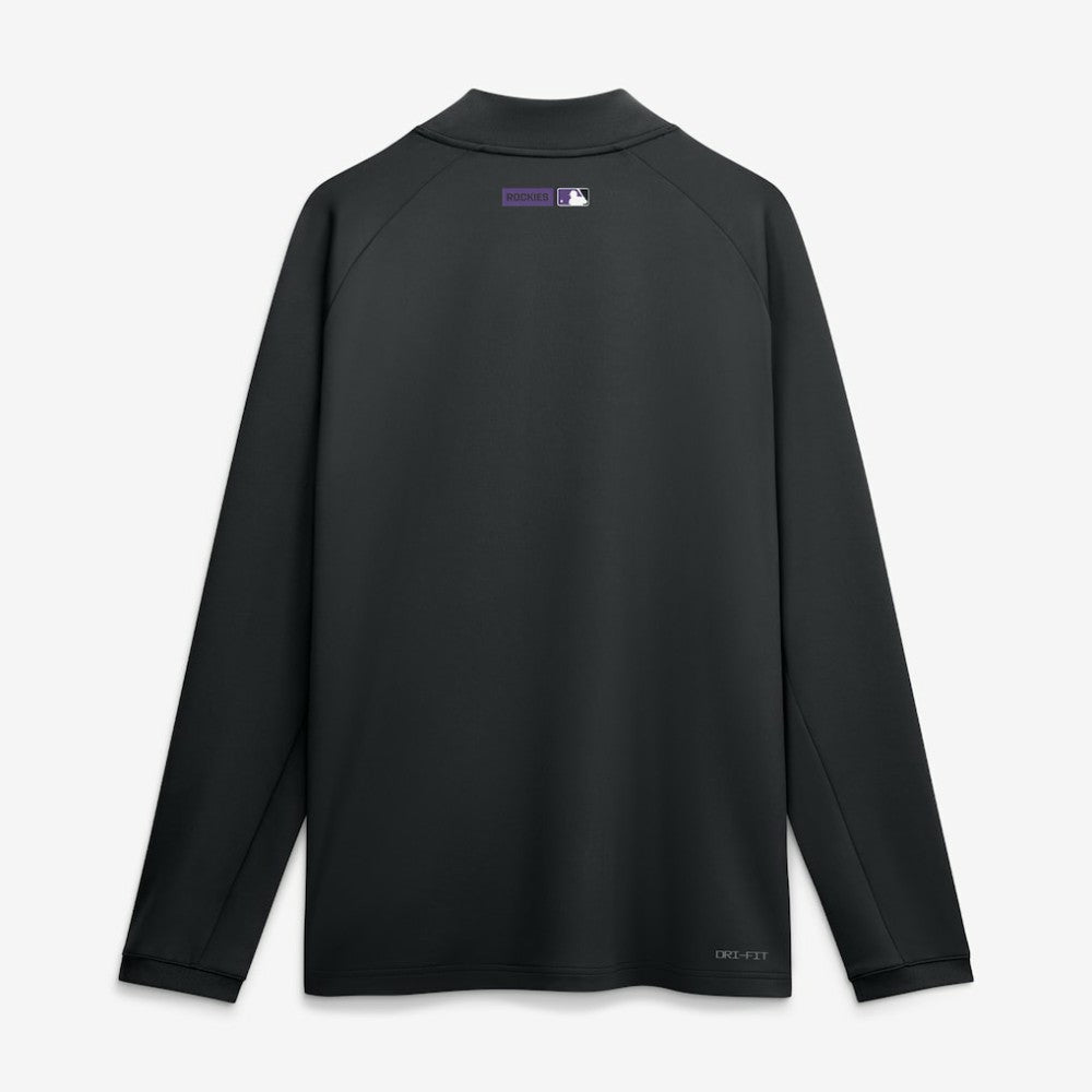 Colorado Rockies Authentic Collection Dri-FIT Raglan Half-Zip Pullover Black