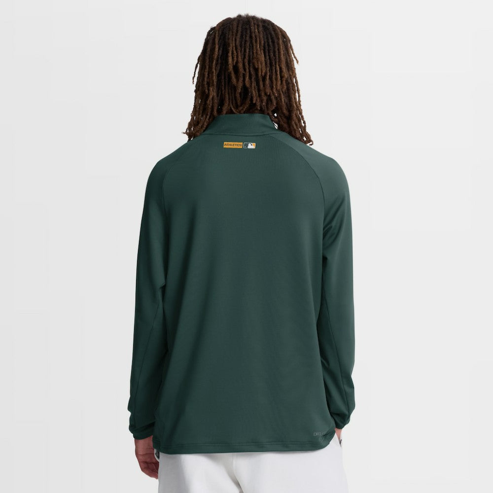 Athletics Authentic Collection Dri-FIT Raglan Half-Zip Pullover Green