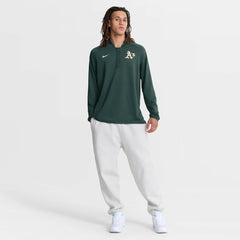 Athletics Authentic Collection Dri-FIT Raglan Half-Zip Pullover Green