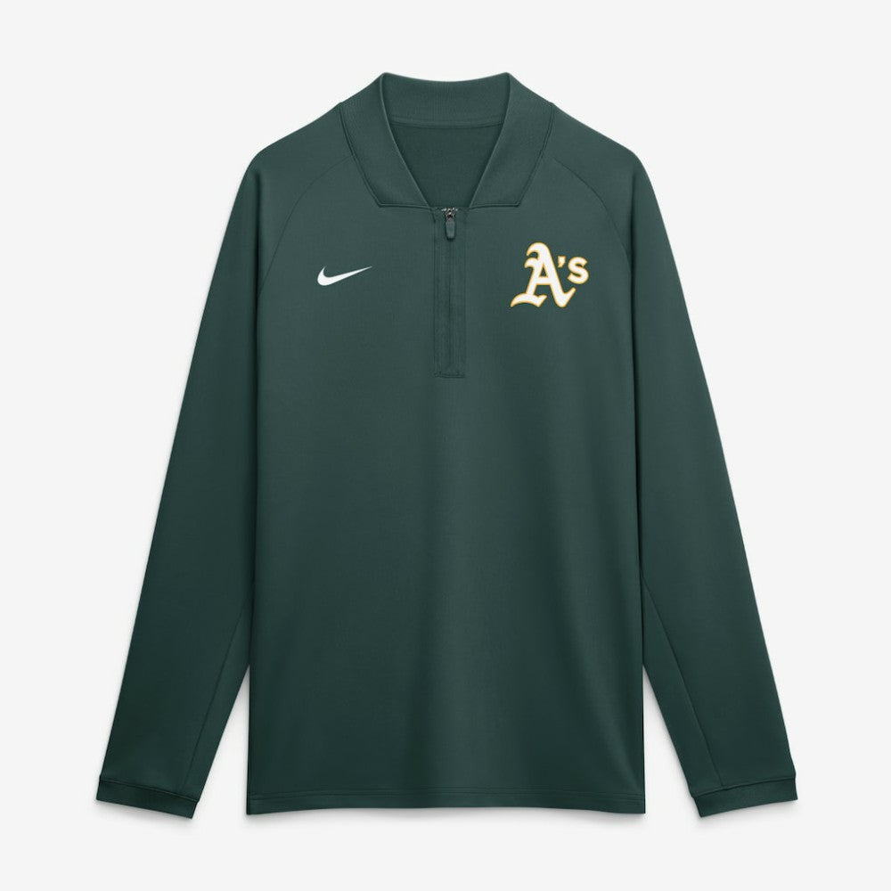 Athletics Authentic Collection Dri-FIT Raglan Half-Zip Pullover Green