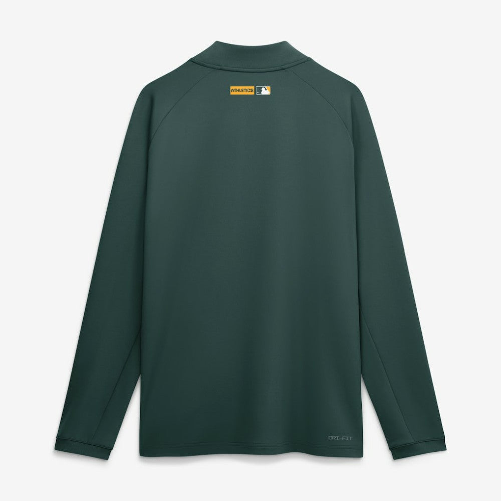 Athletics Authentic Collection Dri-FIT Raglan Half-Zip Pullover Green