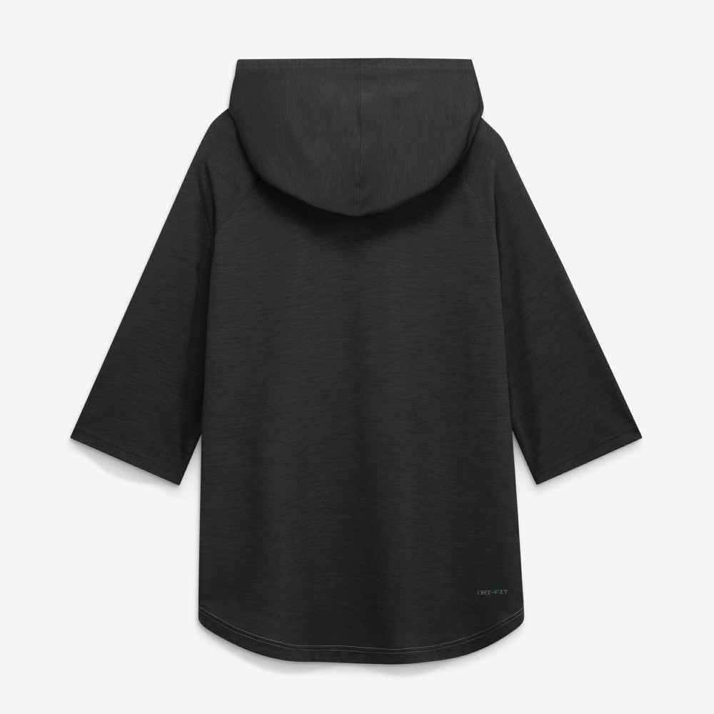 Los Angeles Dodgers Authentic Collection Flux Dri-FIT Raglan 3/4-Sleeve Hooded T-Shirt Gray