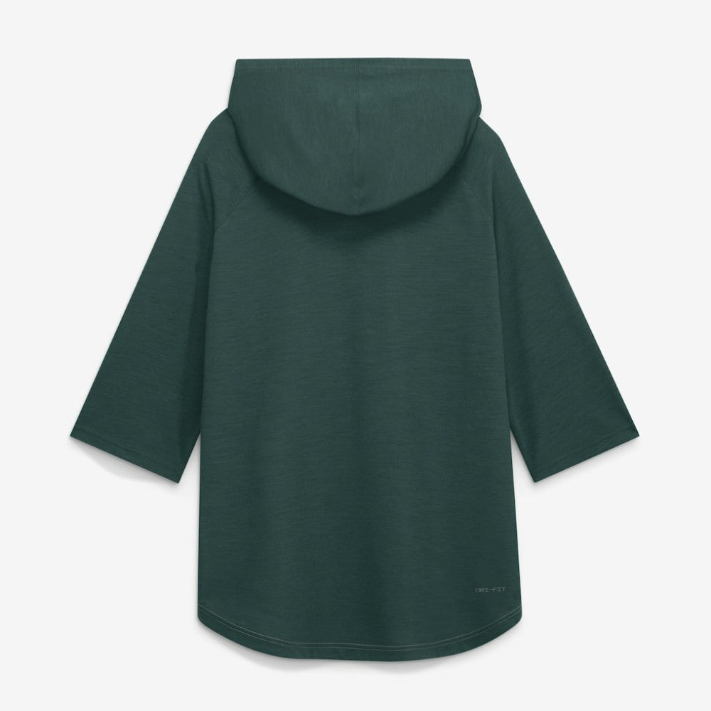 Athletics Authentic Collection Flux Dri-FIT Raglan 3/4-Sleeve Hooded T-Shirt Gray