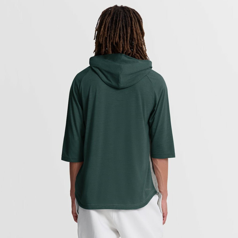 Athletics Authentic Collection Flux Dri-FIT Raglan 3/4-Sleeve Hooded T-Shirt Gray