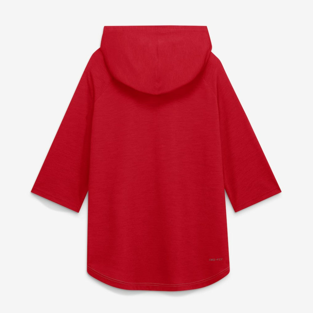 St. Louis Cardinals Authentic Collection Flux Dri-FIT Raglan 3/4-Sleeve Hooded T-Shirt Gray