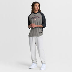 Washington Nationals Authentic Collection Flux Dri-FIT Raglan 3/4-Sleeve Hooded T-Shirt Gray