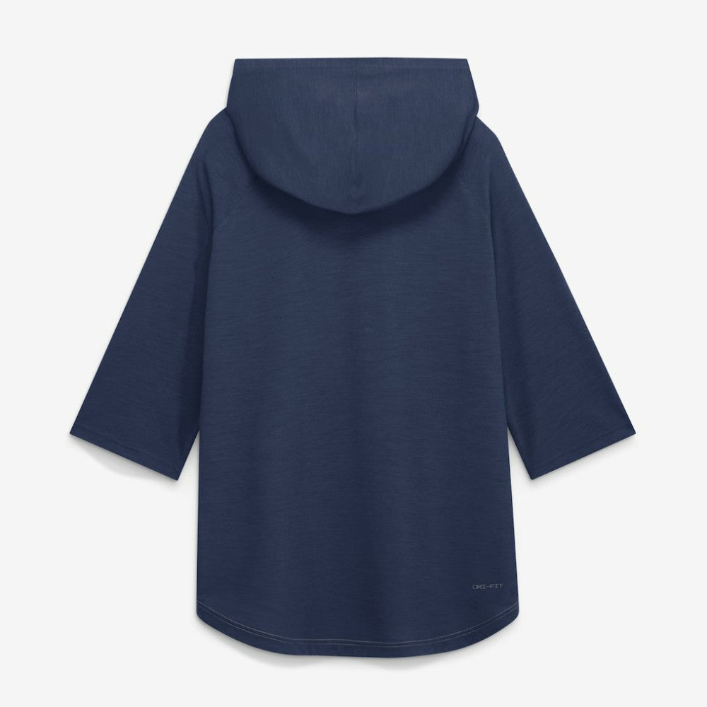 Tampa Bay Rays Authentic Collection Flux Dri-FIT Raglan 3/4-Sleeve Hooded T-Shirt Gray