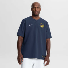 Milwaukee Brewers Authentic Collection Dri-FIT Quarter-Zip Windshirt Navy
