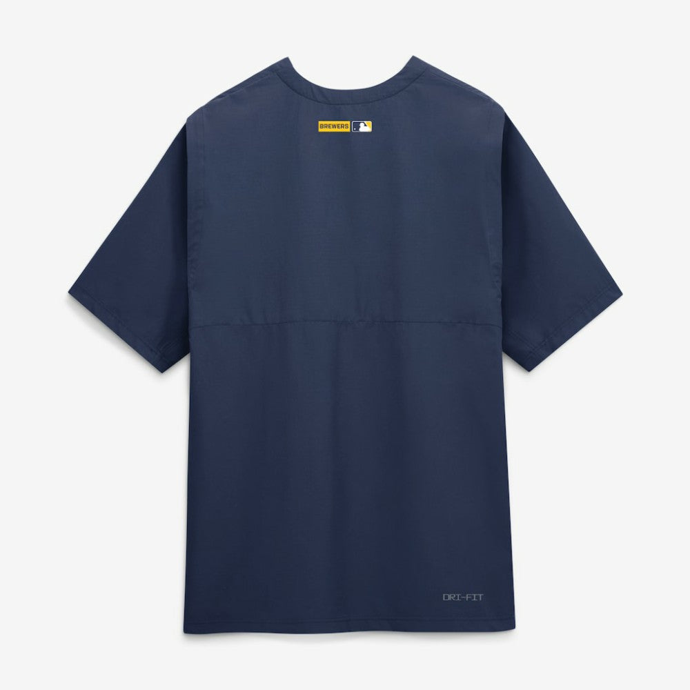 Milwaukee Brewers Authentic Collection Dri-FIT Quarter-Zip Windshirt Navy