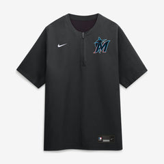 Miami Marlins Authentic Collection Dri-FIT Quarter-Zip Windshirt Black