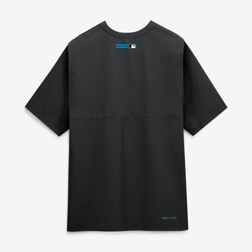 Miami Marlins Authentic Collection Dri-FIT Quarter-Zip Windshirt Black