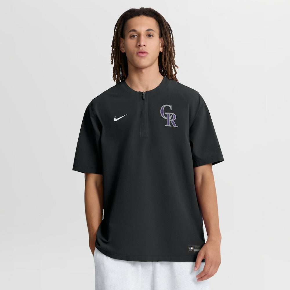 Colorado Rockies Authentic Collection Dri-FIT Quarter-Zip Windshirt Black