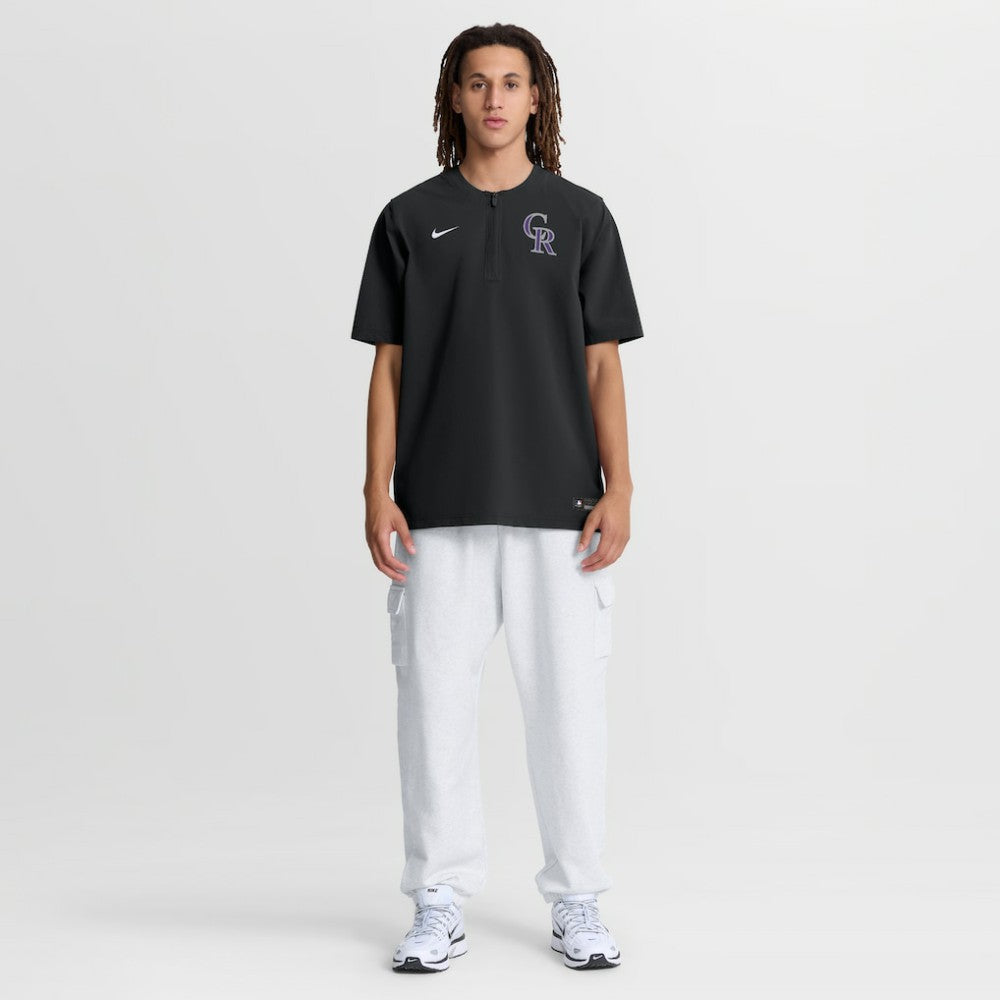 Colorado Rockies Authentic Collection Dri-FIT Quarter-Zip Windshirt Black