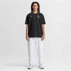 Colorado Rockies Authentic Collection Dri-FIT Quarter-Zip Windshirt Black
