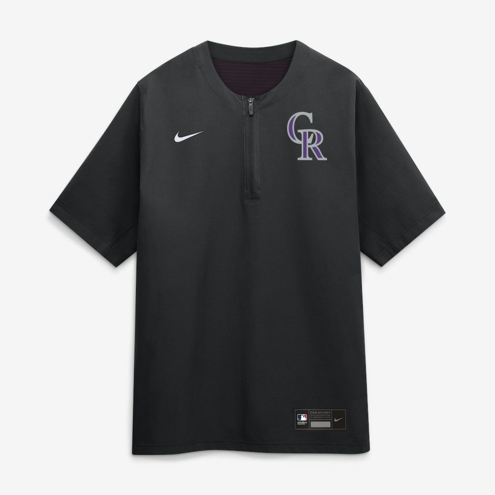 Colorado Rockies Authentic Collection Dri-FIT Quarter-Zip Windshirt Black