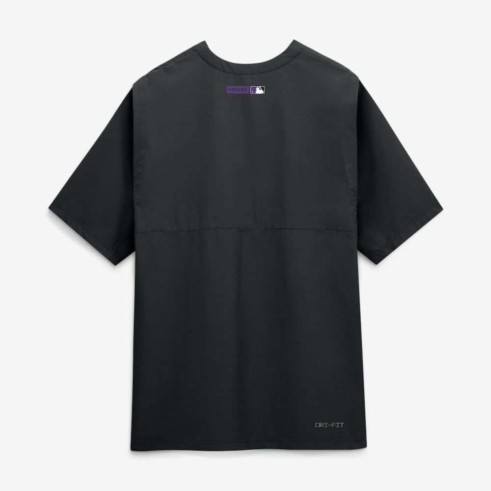 Colorado Rockies Authentic Collection Dri-FIT Quarter-Zip Windshirt Black