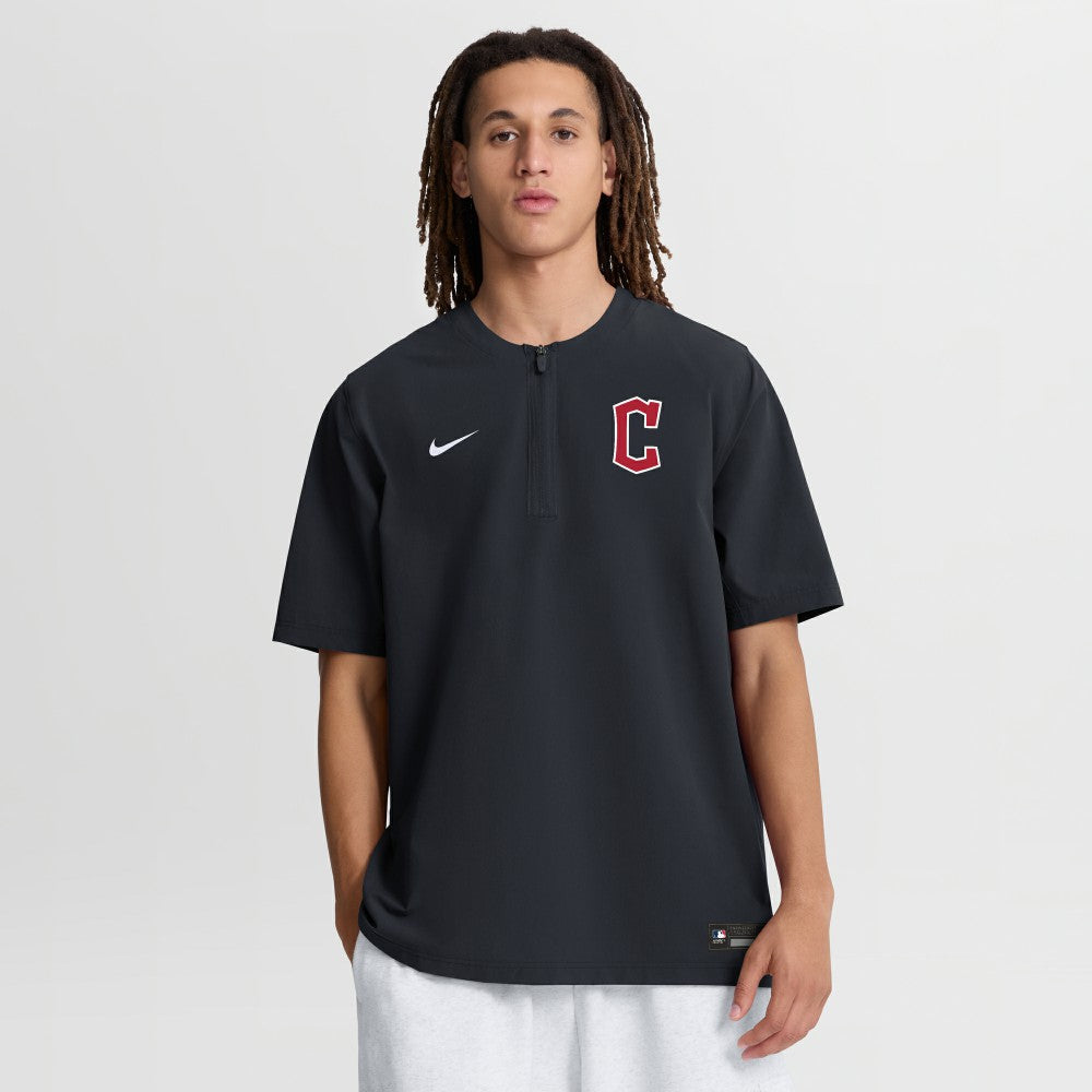 Cleveland Guardians Authentic Collection Dri-FIT Quarter-Zip Windshirt Navy