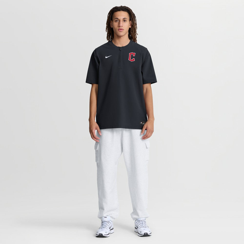 Cleveland Guardians Authentic Collection Dri-FIT Quarter-Zip Windshirt Navy